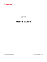 Canon i-SENSYS LBP110-serie User manual