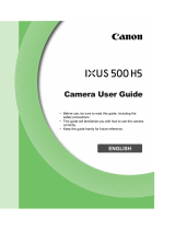 Canon IXUS 500HS User manual