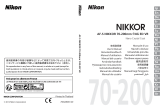 Nikon AF-S NIKKOR 70-200mm f/4G ED VR User manual