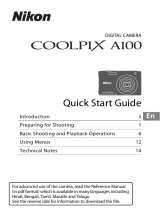 Nikon COOLPIX A100 Quick start guide