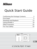 Nikon COOLPIX P340 Quick start guide