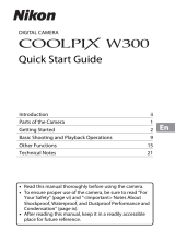 Nikon COOLPIX W300 Quick start guide