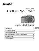 Nikon COOLPIX P610 Quick start guide