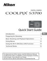 Nikon COOLPIX S3700 Quick start guide