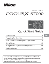 Nikon COOLPIX S7000 Quick start guide