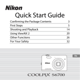 Nikon COOLPIX S6700 Quick start guide