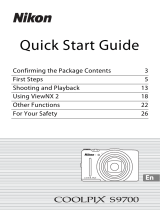 Nikon COOLPIX S9700 Quick start guide