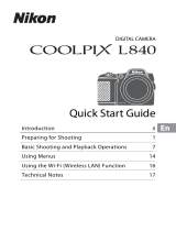 Nikon COOLPIX L840 Quick start guide