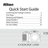 Nikon COOLPIX L830 Quick start guide