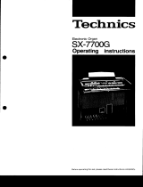 Panasonic SX7700G Operating instructions