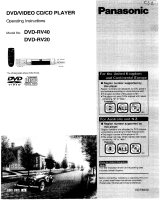 Panasonic DVDRV40 Owner's manual