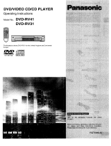 Panasonic DVDRV31 Owner's manual