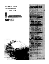 Panasonic DVDXV10SERIES Owner's manual