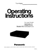 Panasonic AG6024 Operating instructions