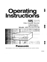 Panasonic AG5260 Operating instructions