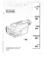 Panasonic NVDX100B Owner's manual