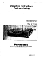 Panasonic CQG15E Operating instructions