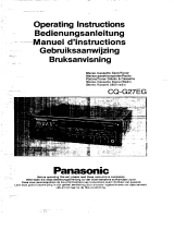 Panasonic cq-g27e User manual