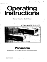 Panasonic CQH03E Operating instructions