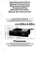 Panasonic CQL30E Operating instructions