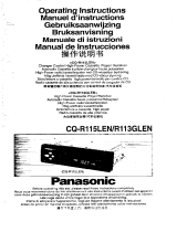 Panasonic CQR115L Operating instructions