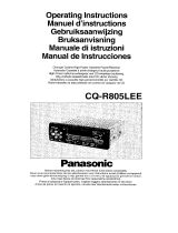 Panasonic CQR805 Operating instructions