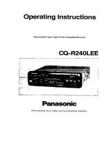 Panasonic CQR240L Operating instructions