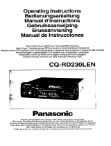 Panasonic CQRD230LE User manual