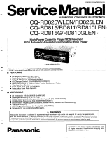 Panasonic CQRD825 Operating instructions
