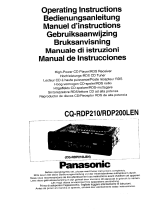 Panasonic cq rdp 210 Owner's manual