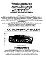 Panasonic CQRDP650 Operating instructions