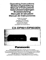 Panasonic CXDP803 Operating instructions