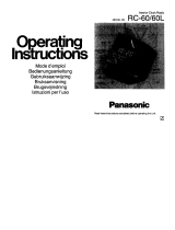 Panasonic RC60 Operating instructions