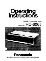 Panasonic RC6065 Operating instructions