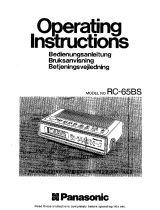 Panasonic RC65 Operating instructions