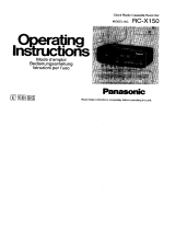 Panasonic RCX150 Operating instructions