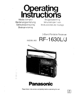 Panasonic RF1630 Operating instructions