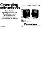 Panasonic RQA160 Operating instructions