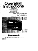 Panasonic RQS35V Operating instructions