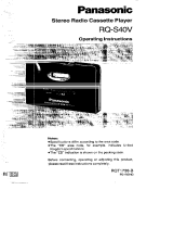 Panasonic rq-s40v User manual