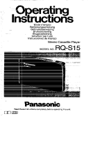 Panasonic RQS15 Operating instructions