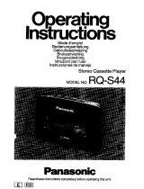 Panasonic RQS44 Operating instructions
