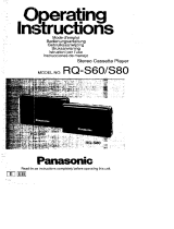 Panasonic rq-s60 User manual