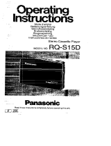 Panasonic RQS15D Operating instructions