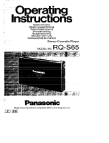 Panasonic RQS65 Operating instructions