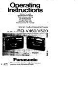 Panasonic RQV520 Operating instructions