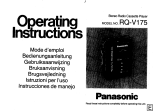 Panasonic RQV175 Operating instructions