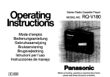 Panasonic RQV180 Operating instructions