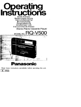 Panasonic RQV500 Operating instructions