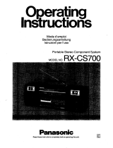 Panasonic RXCS700 Operating instructions